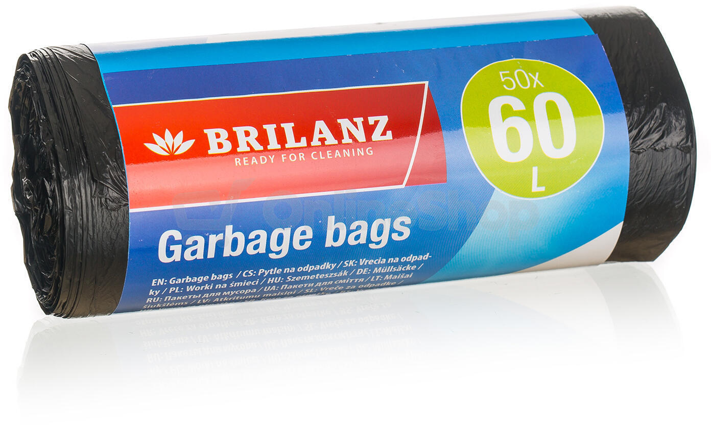 BRILANZ pytle na odpadky 60l (50ks) 55x67cm ČER 6µ