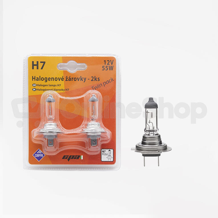 Cappa Autožárovky halogenové H7 Px26d 12V 55W 2ks