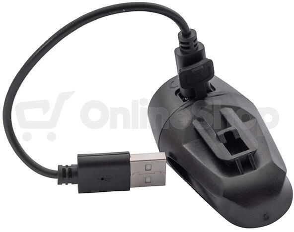Wista Přední svítilna USB LED nabíjecí černá/bílá - 80159