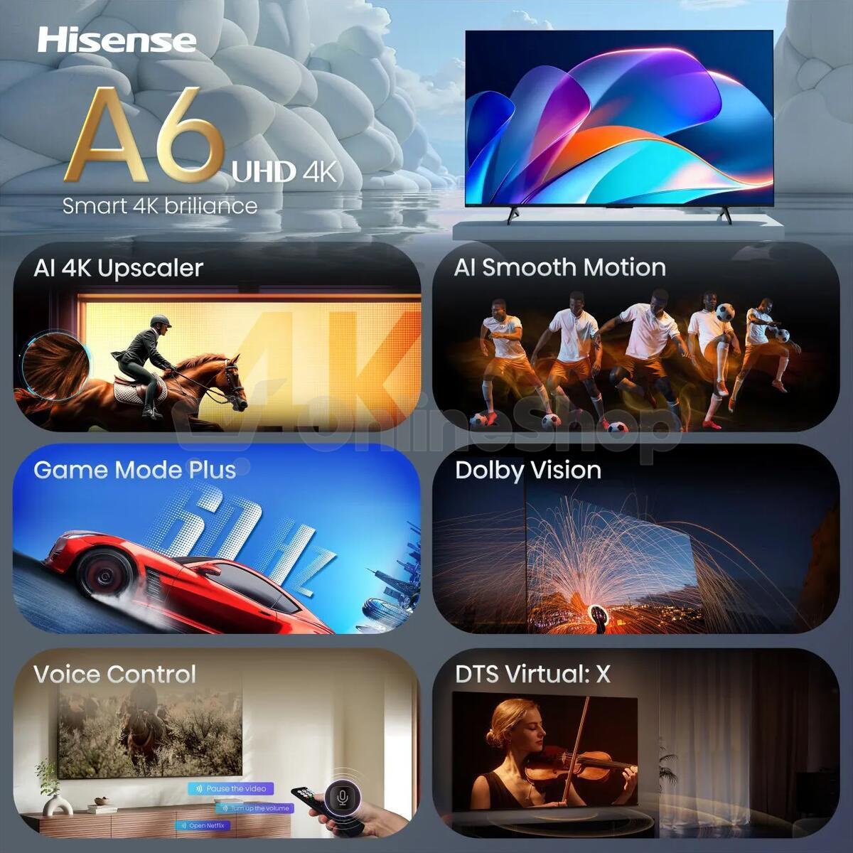 UHD Smart 4K TV Hisense 43A6S