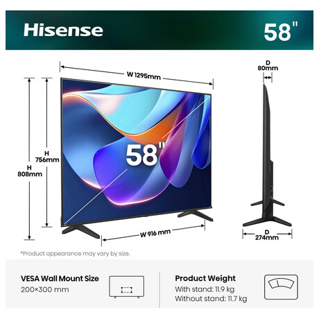 Hisense 58A6S (foto 4)