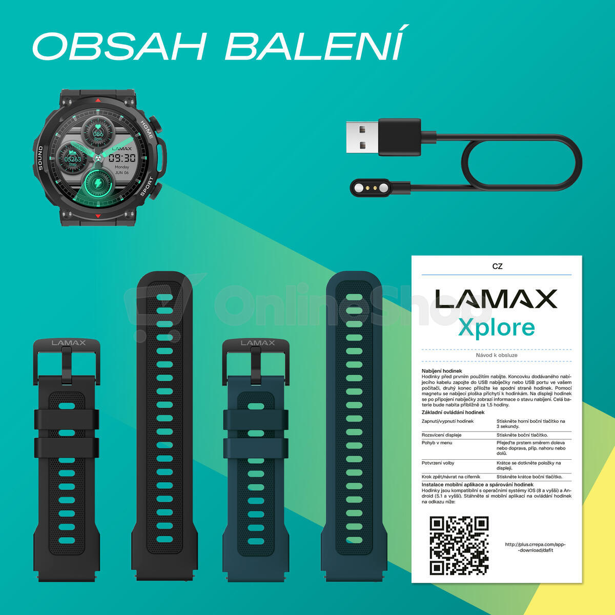 Chytré hodinky LAMAX Xplore Black