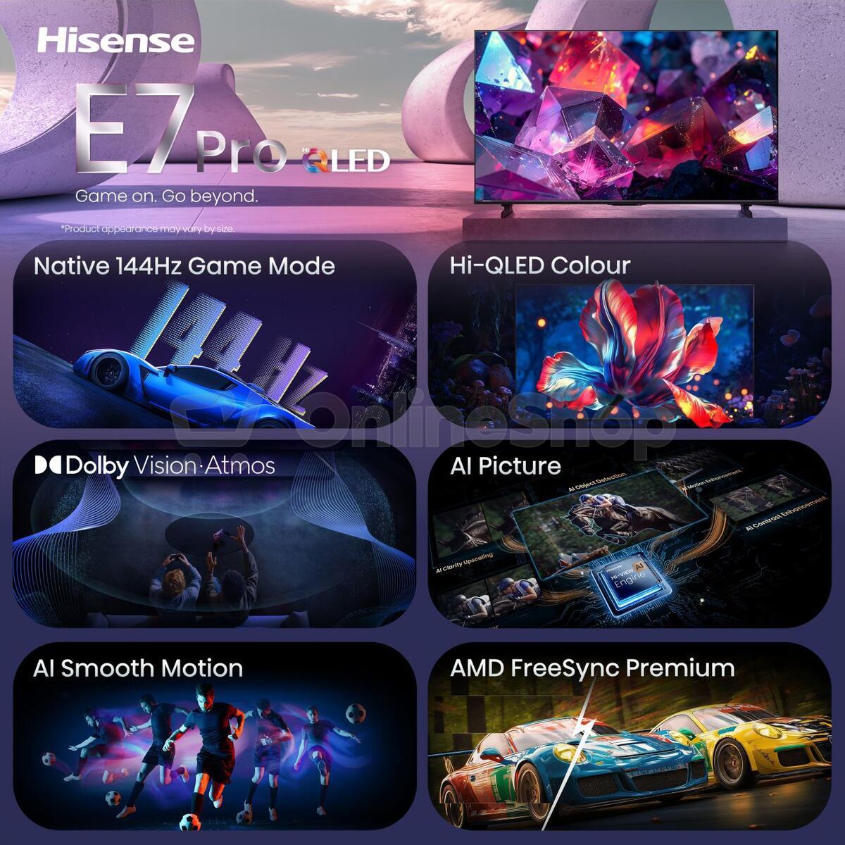 Hi-QLED Smart TV Hisense 50E7S PRO