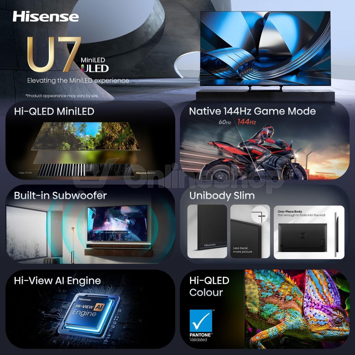 ULED MiniLED TV Hisense 65U7SE