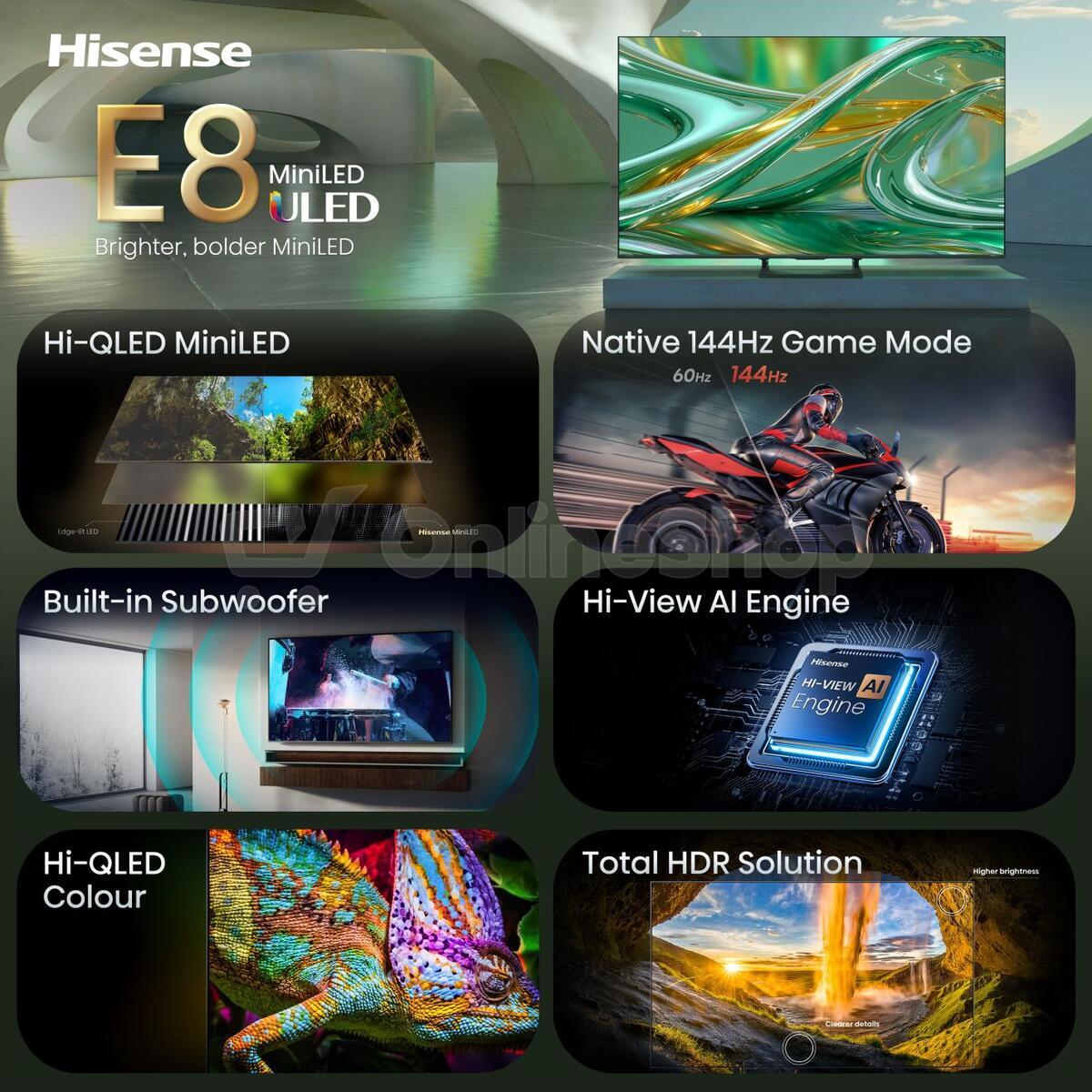 ULED MiniLED TV Hisense 65E8S