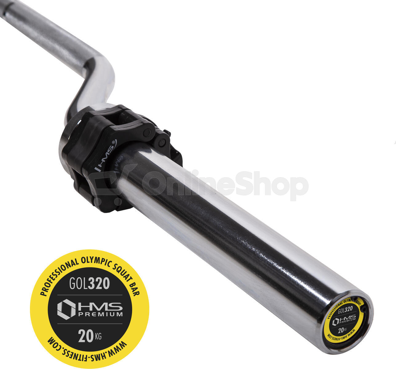 Squat bar HMS PREMIUM GOL320 220 cm x 50 mm
