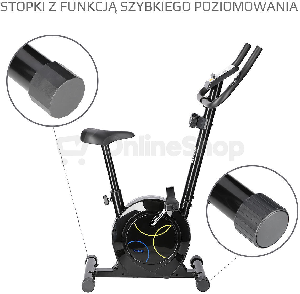 Magnetický rotoped ONE Fitness RM8740 černý
