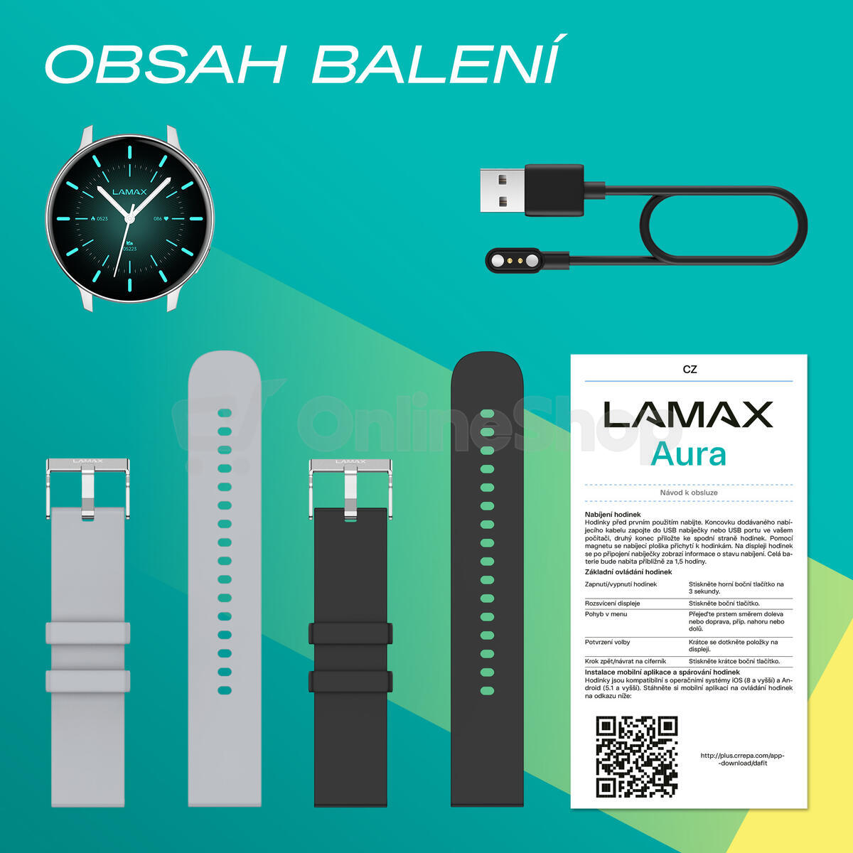 Chytré hodinky LAMAX Aura Silver