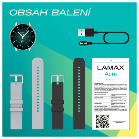 Chytré hodinky LAMAX Aura Silver