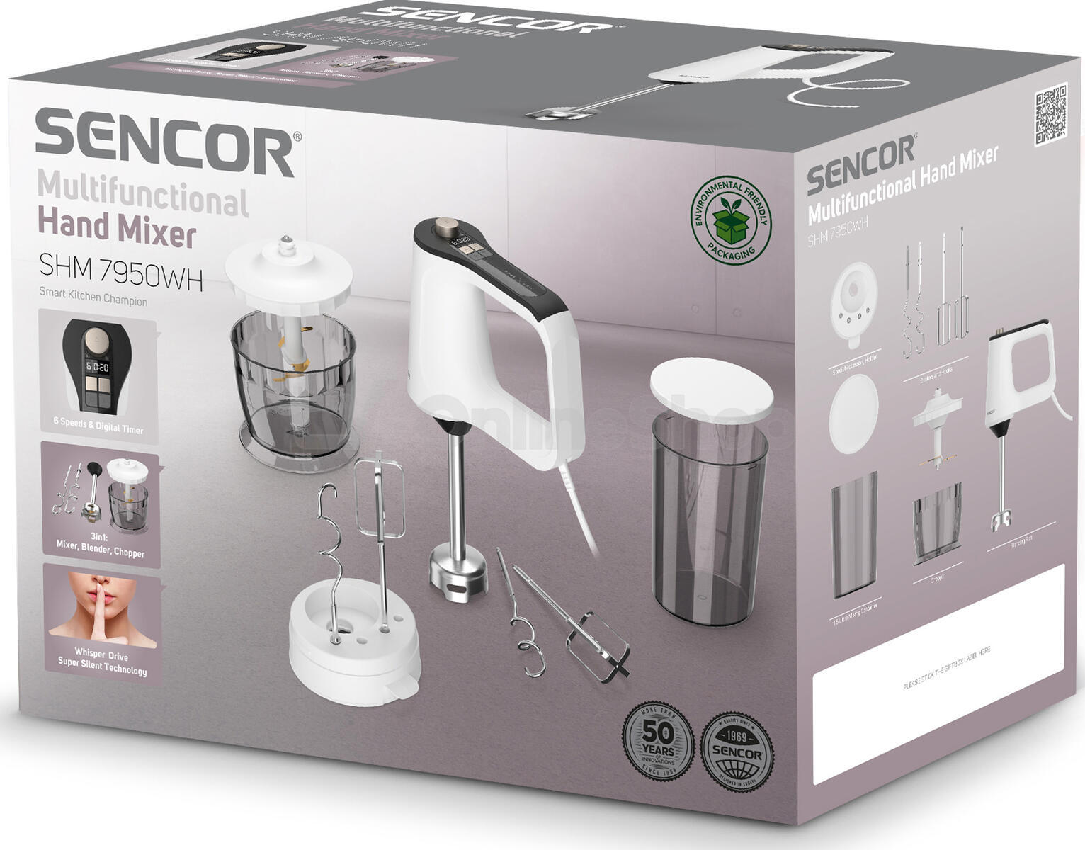 Ruční šlehač Sencor SHM 7950WH, bílý