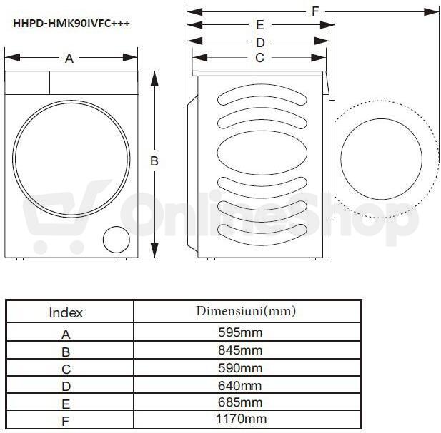 HEINNER sušička s tepelným čerpadlem HHPD-HMK90IVFC+++
