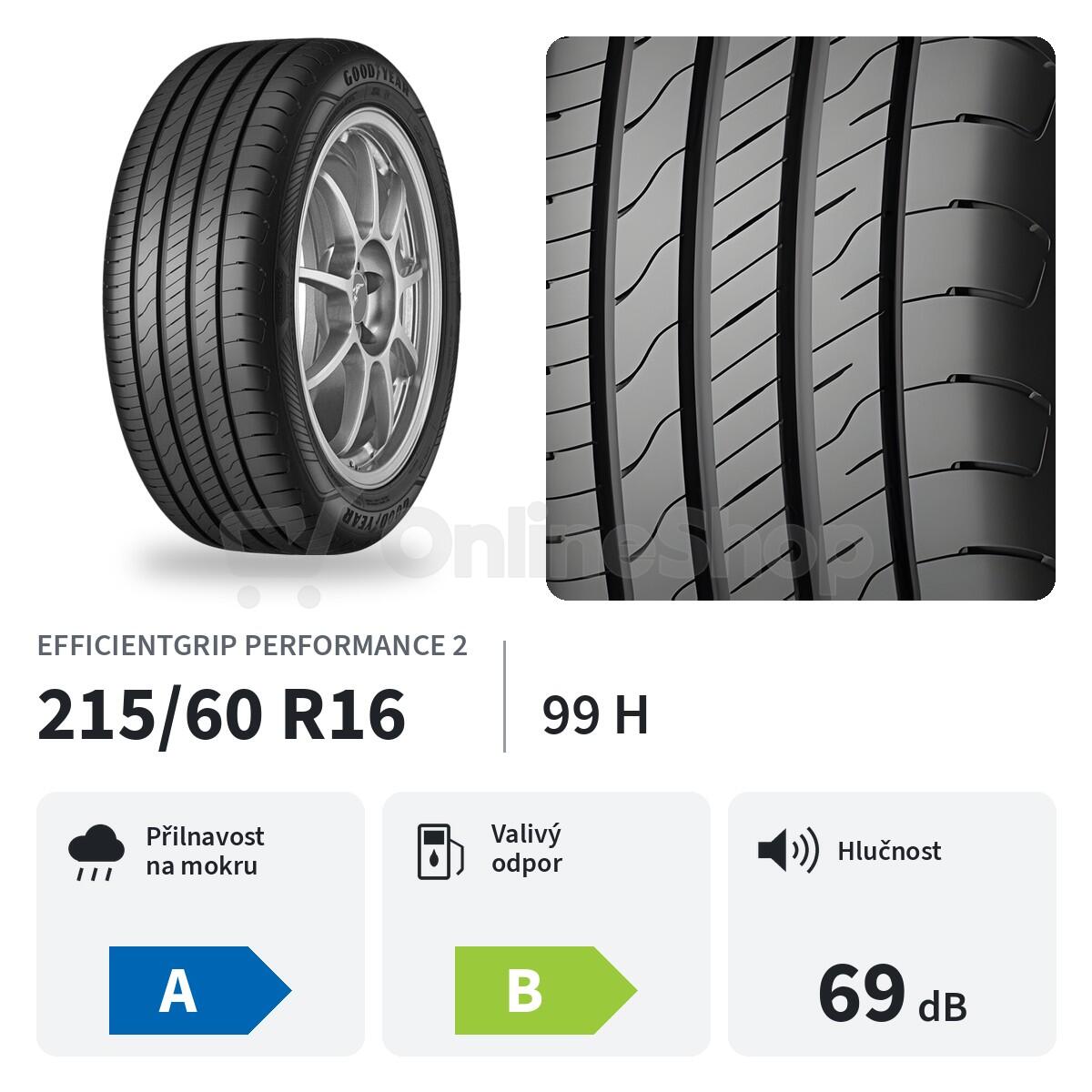 Letní pneu GOODYEAR 215/60 R 16 99H EFFICIENTGRIP PERFORMANCE 2 TL XL