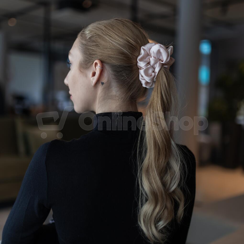 Hedvábná gumička HEDDA Mallys růžová maxi