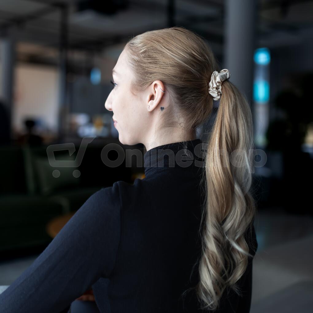 Hedvábné gumičky HEDDA Mallys světle béžová duo