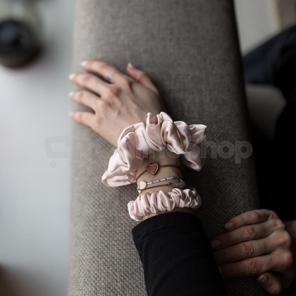 Hedvábné gumičky HEDDA Mallys růžová duo