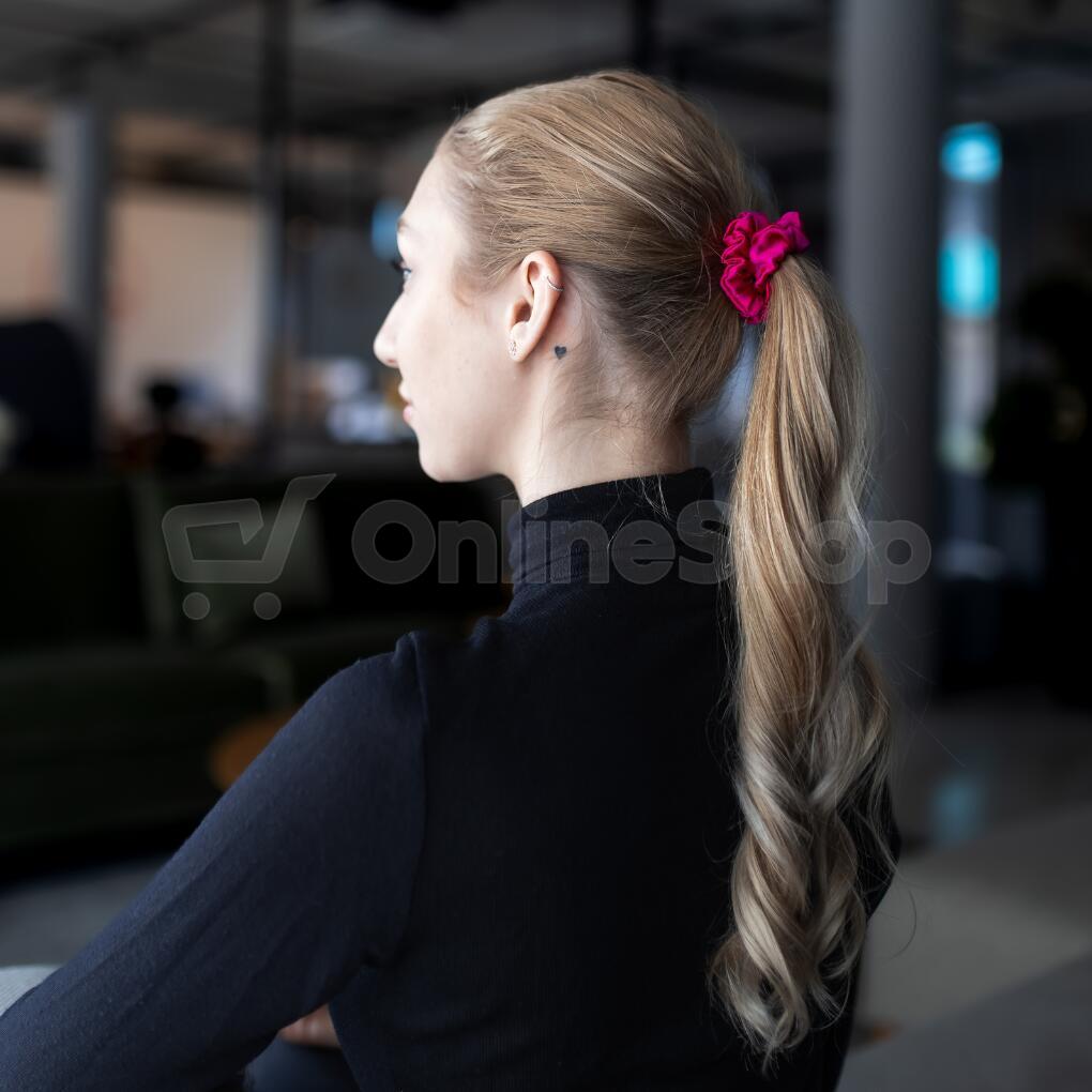 Hedvábné gumičky HEDDA Mallys tmavě růžová duo