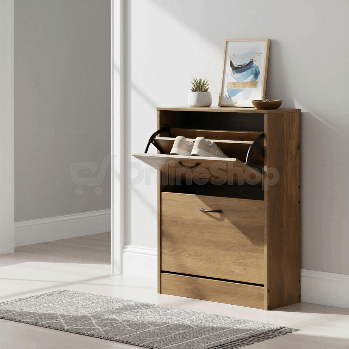 Botník, mdf, hnědá, ABO-G1014 ELM Autronic