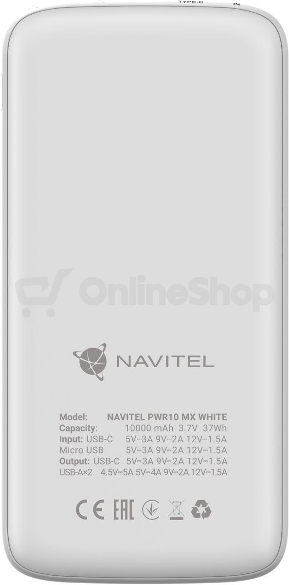 Powerbanka Navitel PWR10 MX, bílá