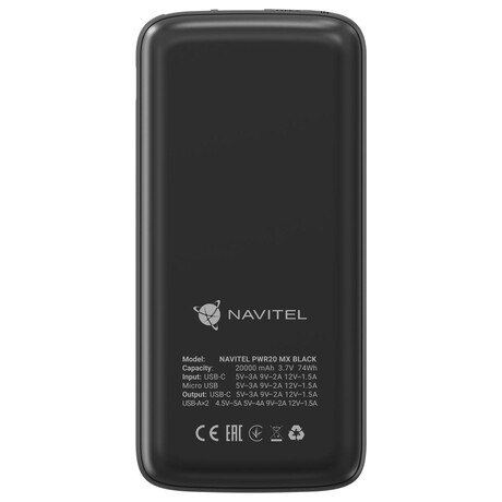 Powerbanka Navitel PWR20 MX, černá