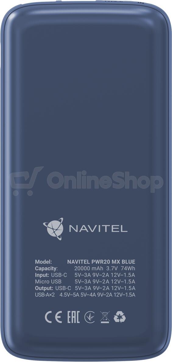 Powerbanka Navitel PWR20 MX, modrá