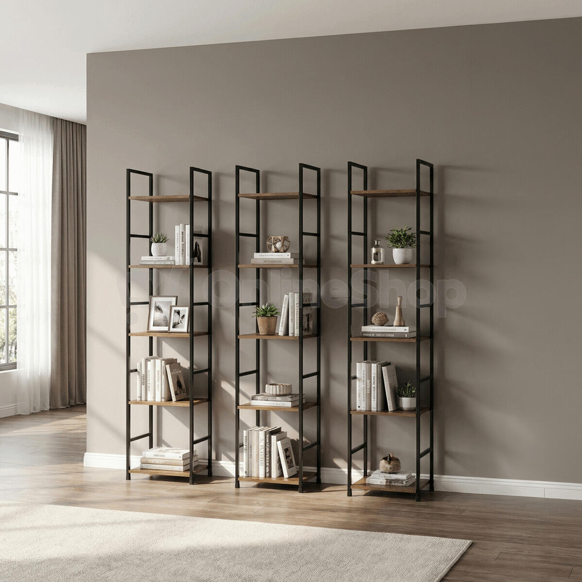 Regál, mdf, hnědá, GD-215 OLW Autronic