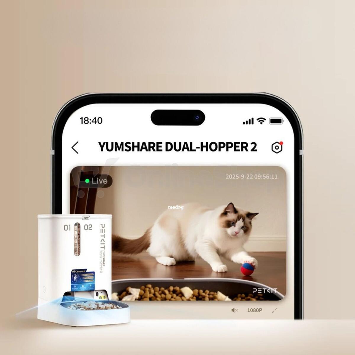 Dávkovač krmiva s kamerou Petkit Yumshare Dual Hopper 2