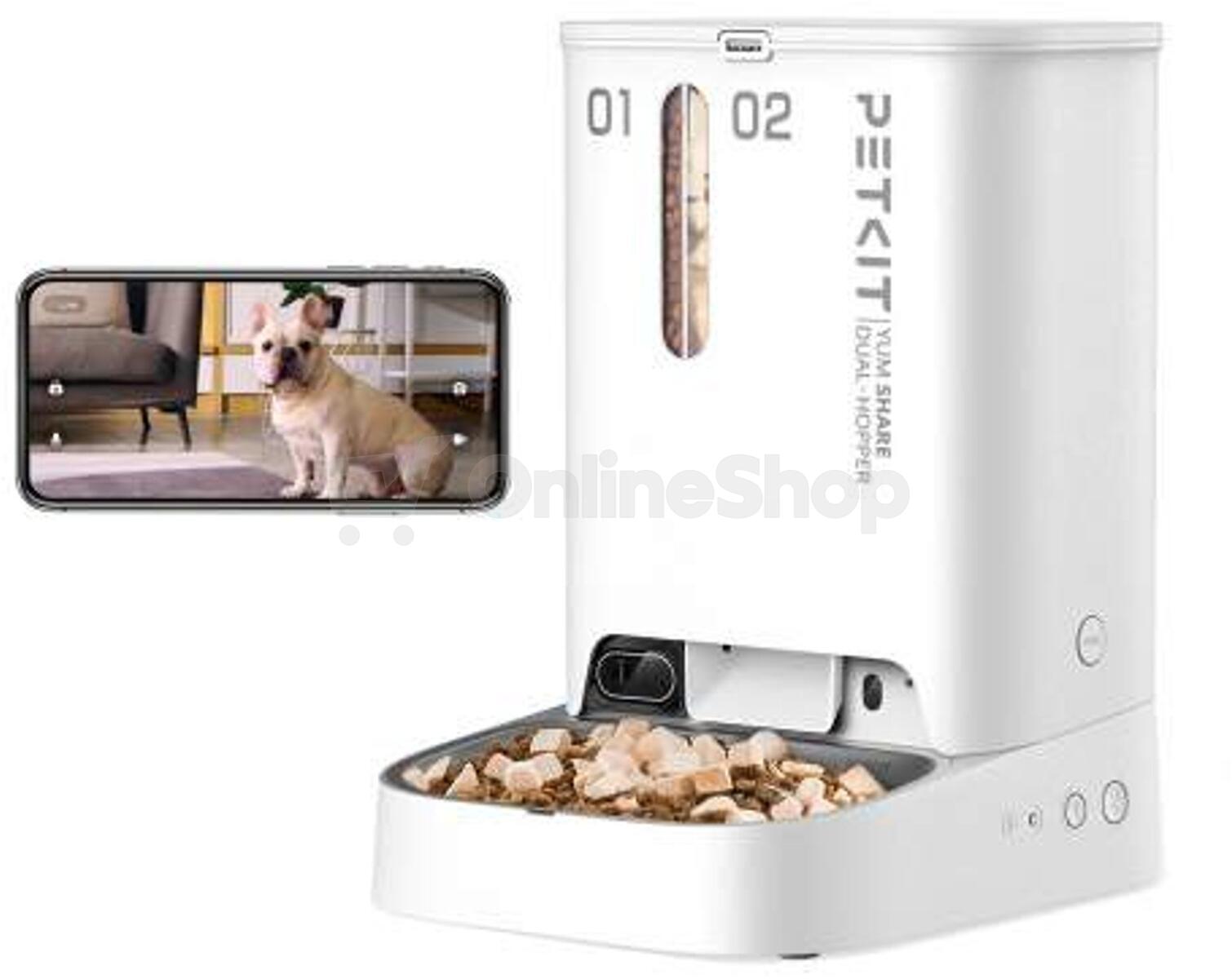 Dávkovač krmiva s kamerou Petkit Yumshare Dual Hopper 2
