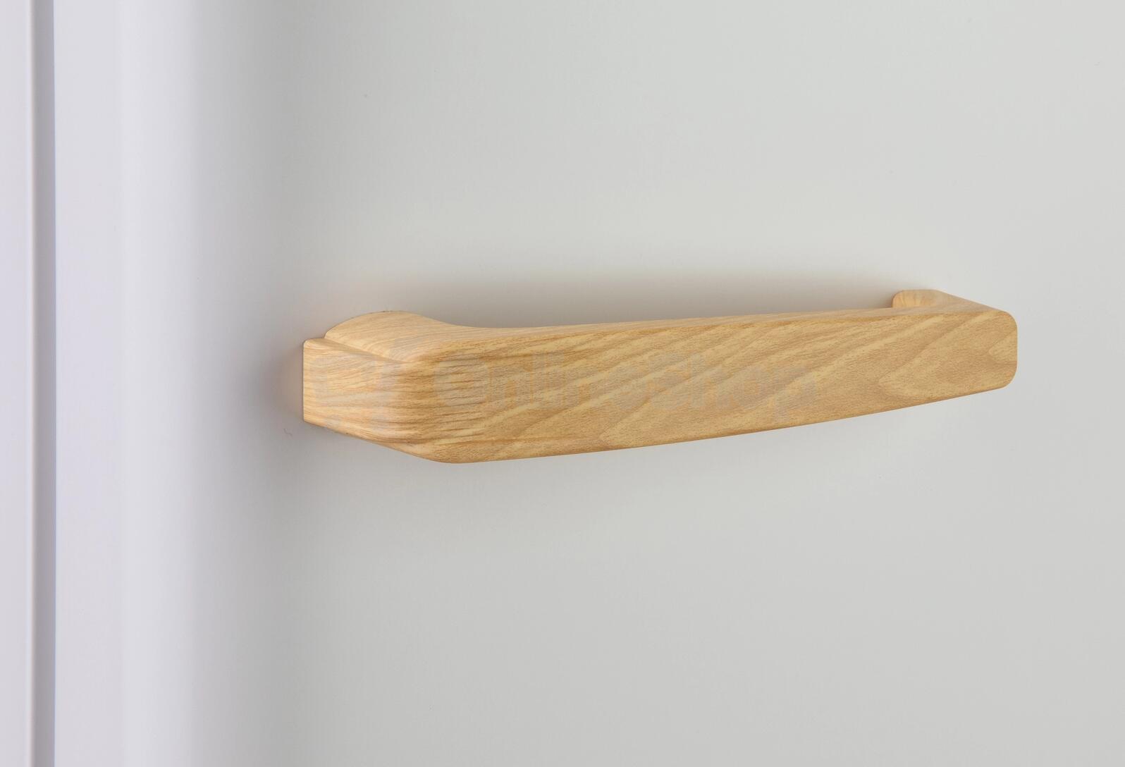 Retro mrazák - bílý s dekorací dřeva - C - DOMO DO91711R