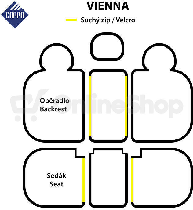 Cappa Autopotahy VIENNA černá/červená