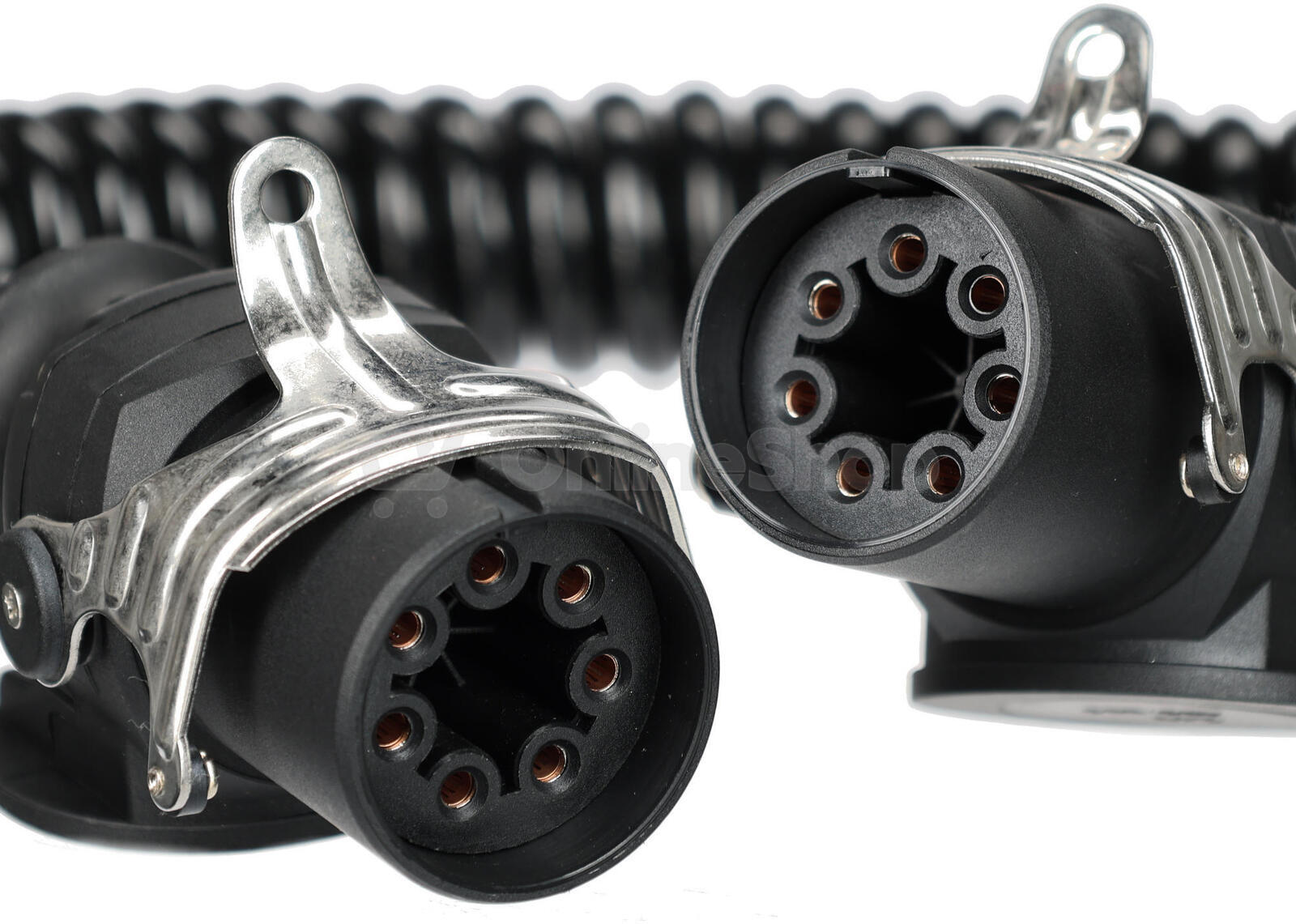 Propojovací spirálový EBS kabel 7pin TRAILER CABLE 14, 24V, 3,5m SIXTOL