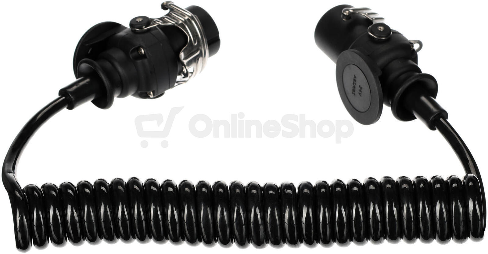 Propojovací spirálový EBS kabel 7pin TRAILER CABLE 14, 24V, 3,5m SIXTOL