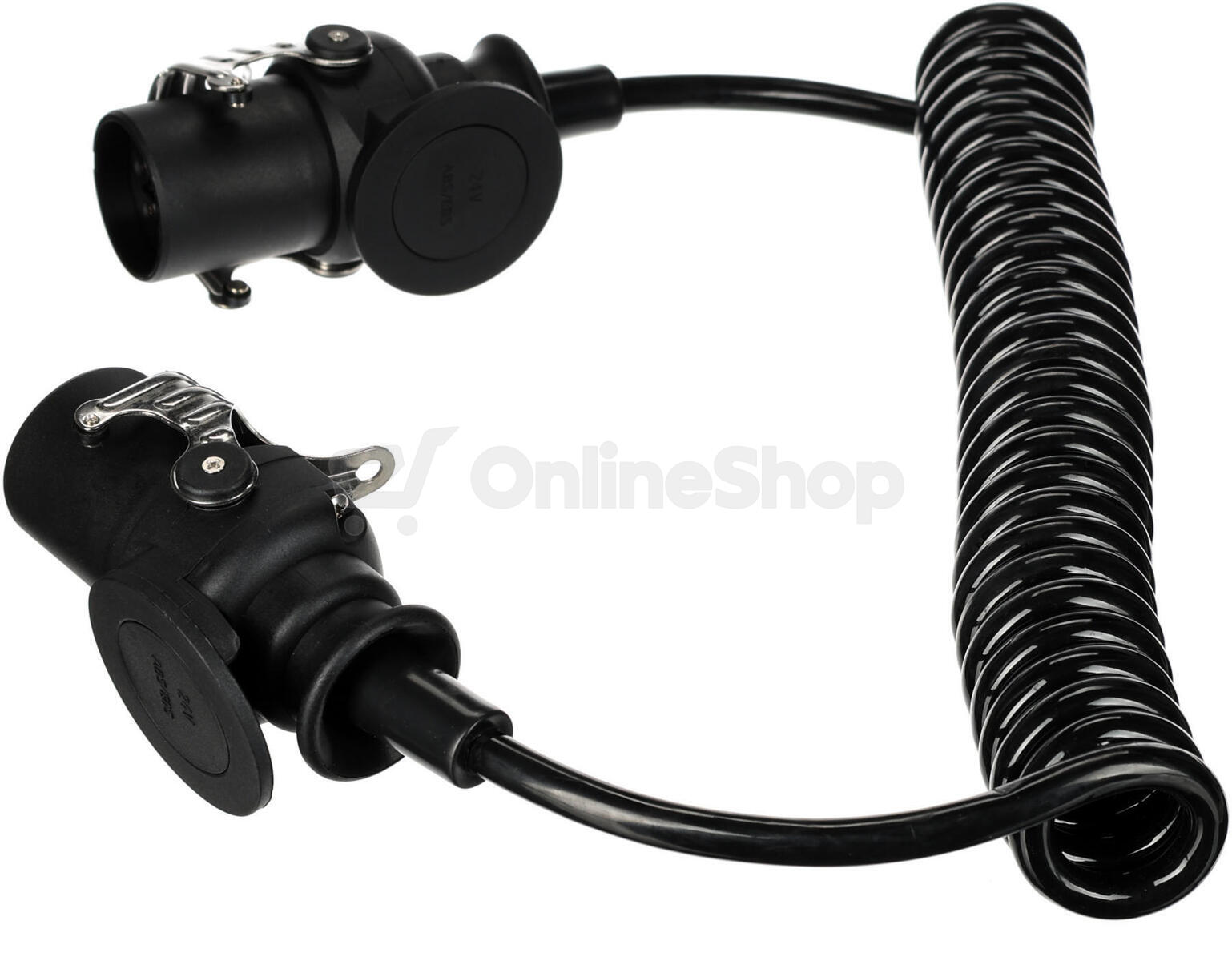 Propojovací spirálový EBS kabel 7pin TRAILER CABLE 14, 24V, 3,5m SIXTOL