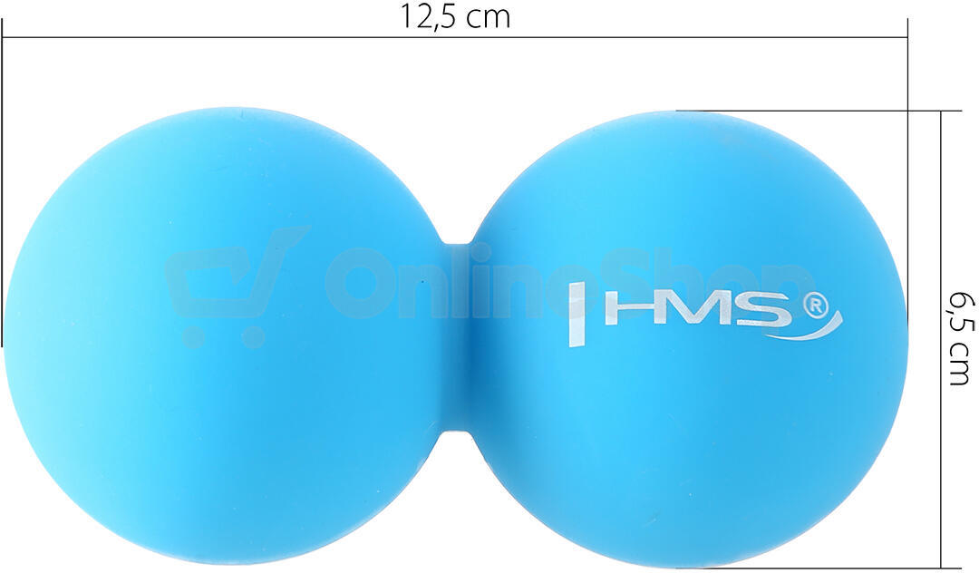 Dvojitý masážní míč HMS BLC02 modrý - Lacrosse Ball