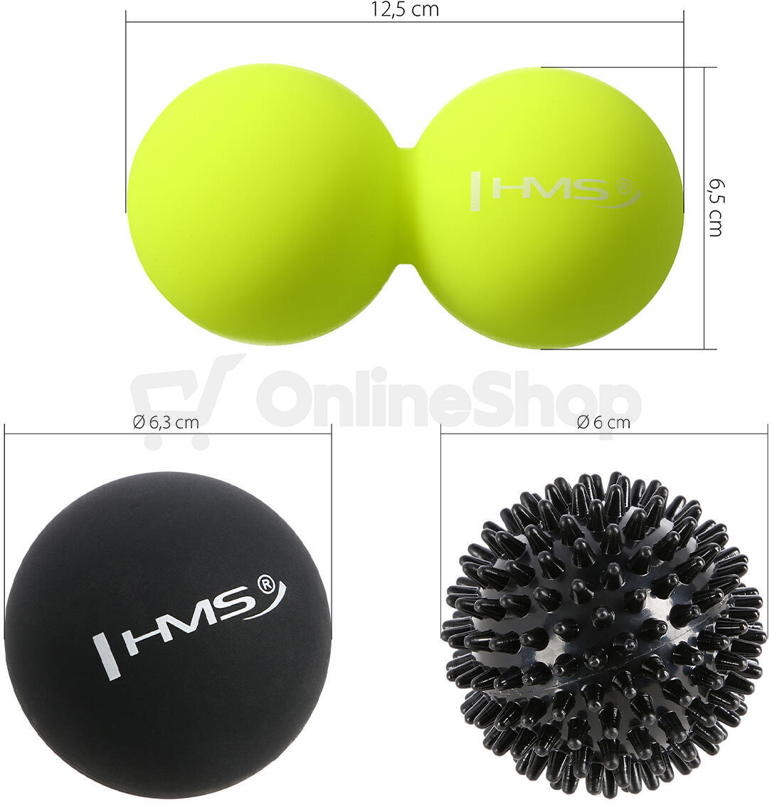 Sada masážních míčků Lacrosse Ball HMS BLS01