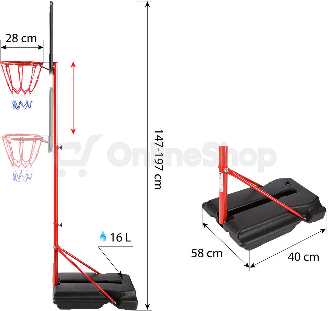 Basketbalový koš NILS ZDK881A