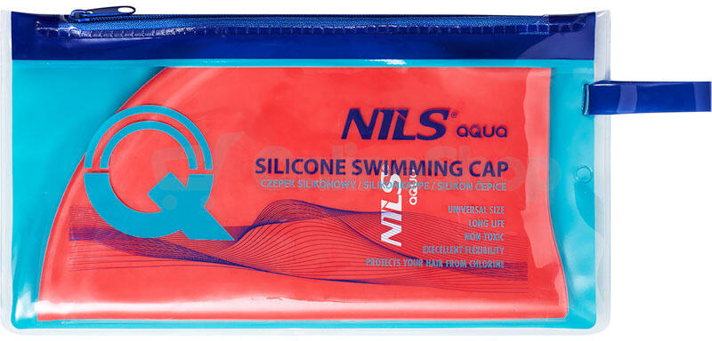 Silikonová čepice NILS Aqua NQC RD01 červená