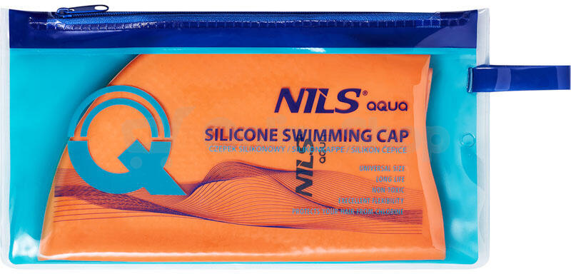 Silikonová čepice NILS Aqua NQC Dots oranžová