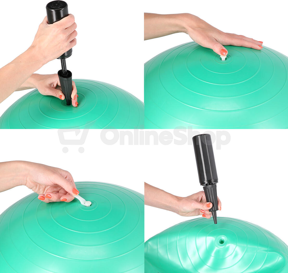 Gymnastický míč HMS YB01N 65 cm šedý