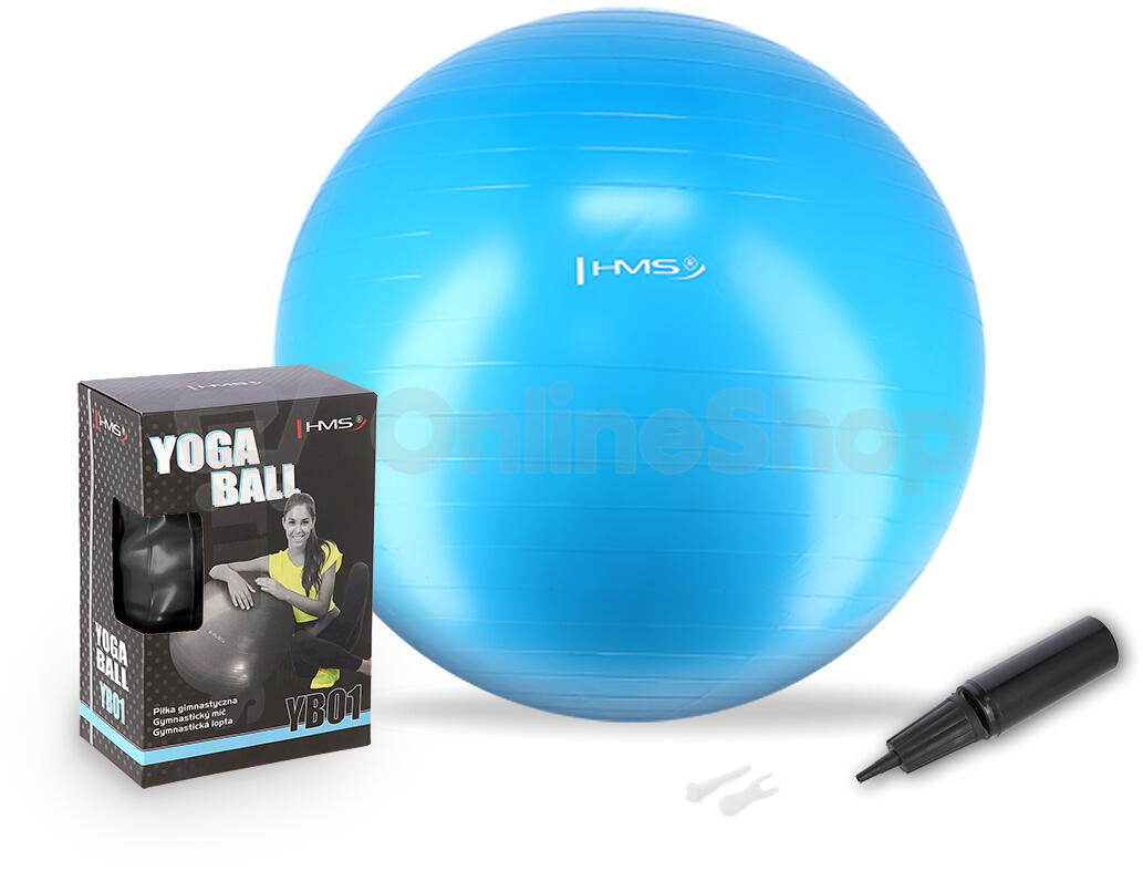 Gymnastický míč HMS YB01N 75 cm modrý