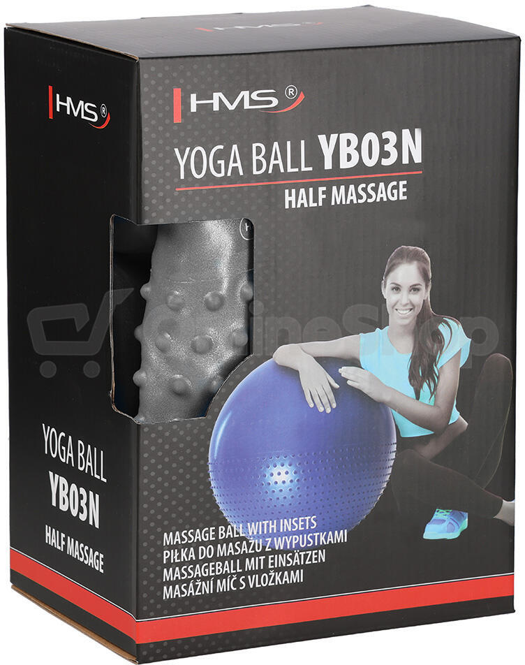 Masážní gymnastický míč HMS YB03N 55 cm modrý