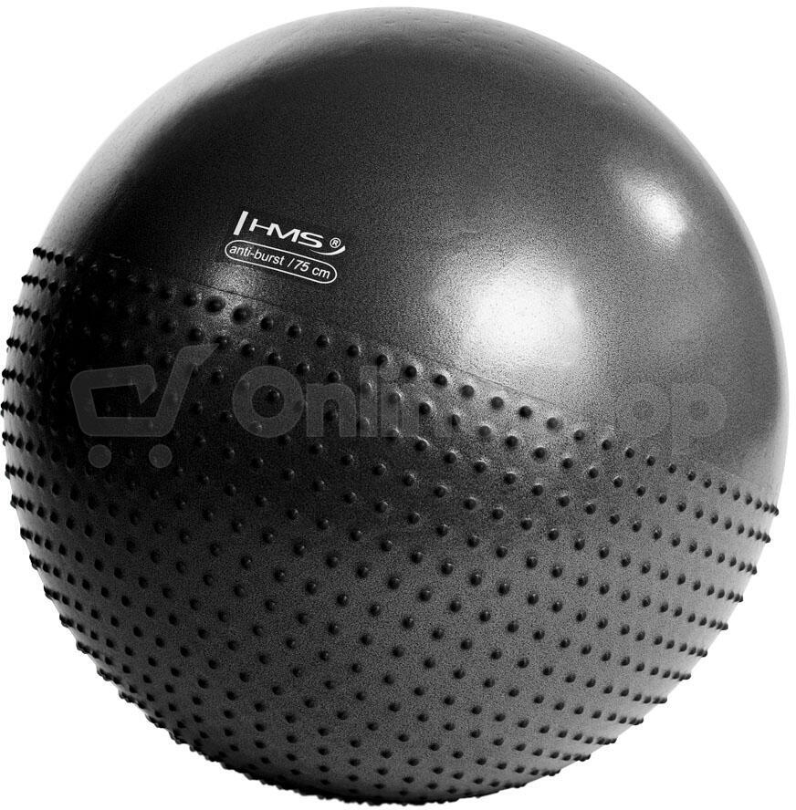 Masážní gymnastický míč HMS YB03N 75 cm černý