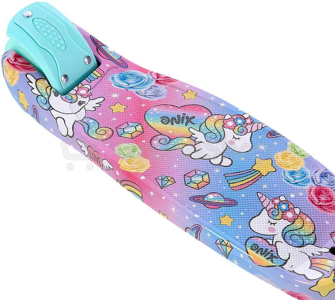 Dětská tříkolová koloběžka NILS Fun HLB15A mint s LED
