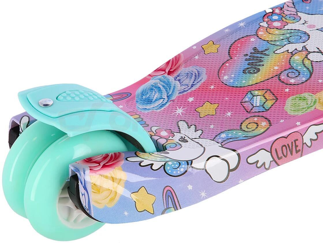 Dětská tříkolová koloběžka NILS Fun HLB15A mint s LED