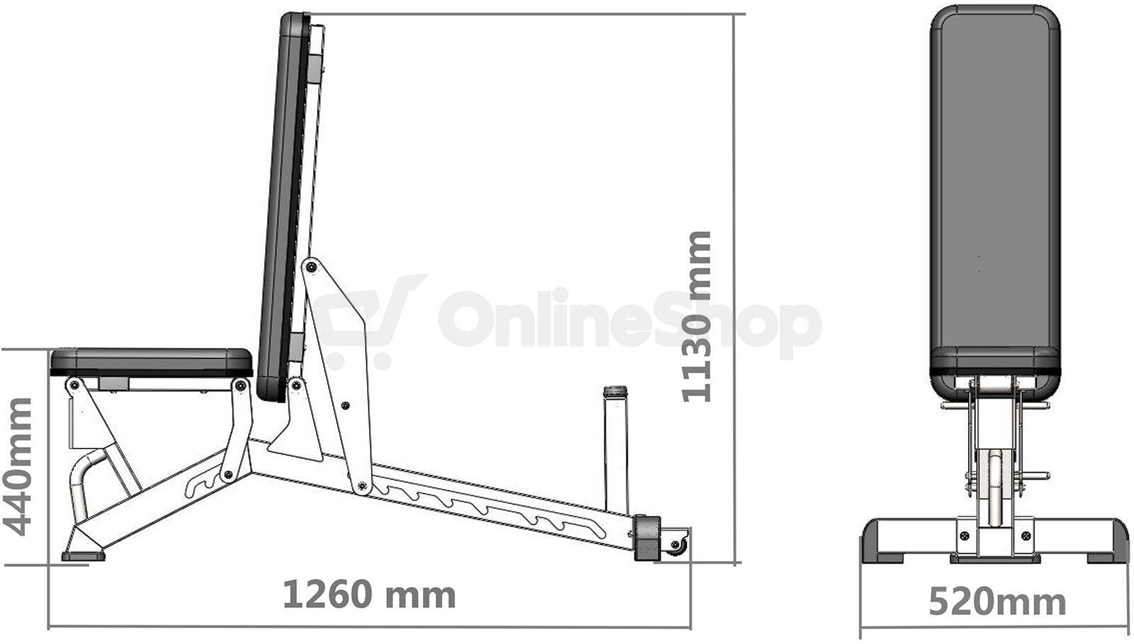 Variabilní posilovací lavice HMS L1237