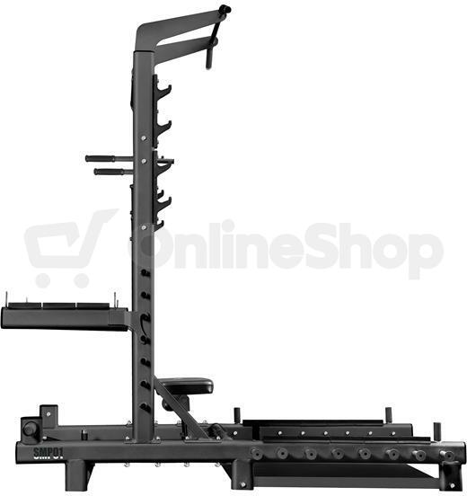 Multifunkční stojan s platformou pro zvedání činek a Hip Thrust HMS SMP01