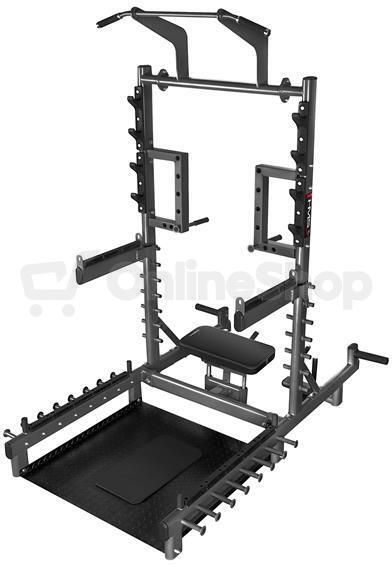 Multifunkční stojan s platformou pro zvedání činek a Hip Thrust HMS SMP01