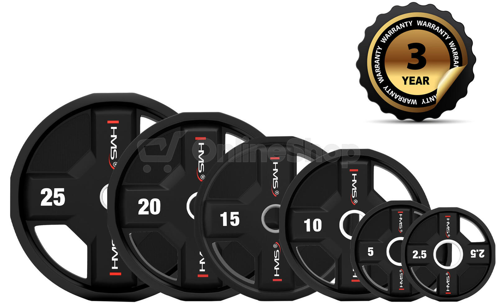 Olympijský polyuretanový kotouč HMS TPC25 25 kg