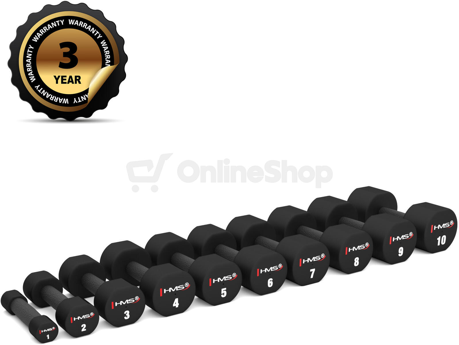 Polyuretanové jednoručky HMS HPT09 2 x 9 kg