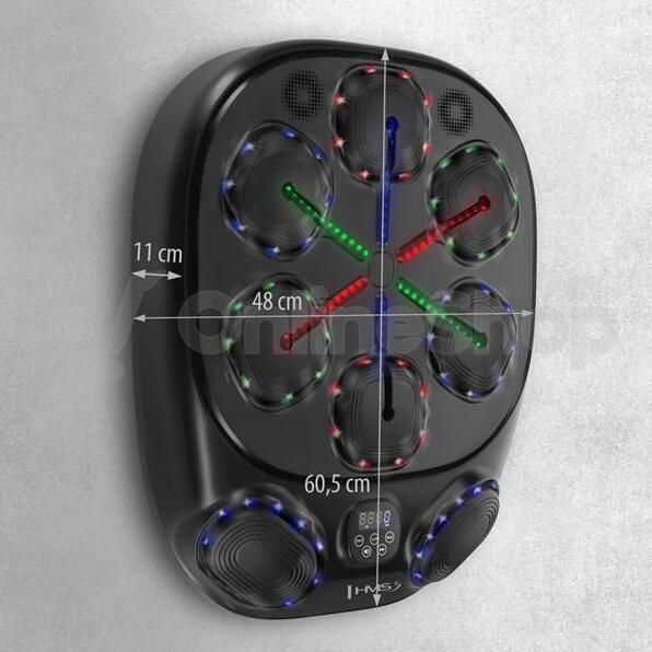 Elektronický boxerský terč HMS TB10 s LED, Bluetooth a rukavicemi (Music Boxing Machine)