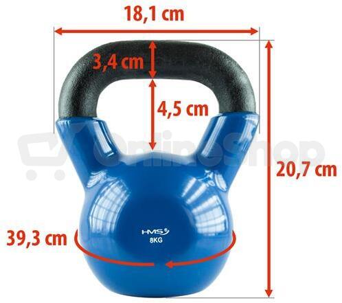 Kettlebel HMS KN 8 kg pokrytý vinylem